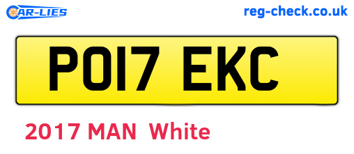 PO17EKC are the vehicle registration plates.