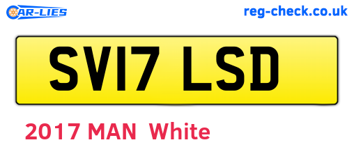 SV17LSD are the vehicle registration plates.