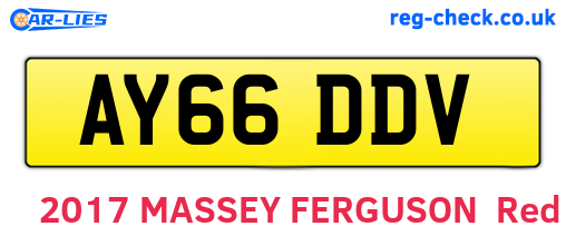 AY66DDV are the vehicle registration plates.
