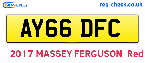 AY66DFC are the vehicle registration plates.