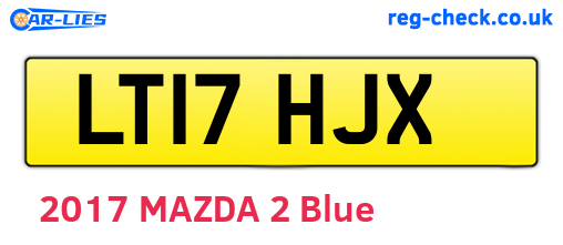 LT17HJX are the vehicle registration plates.