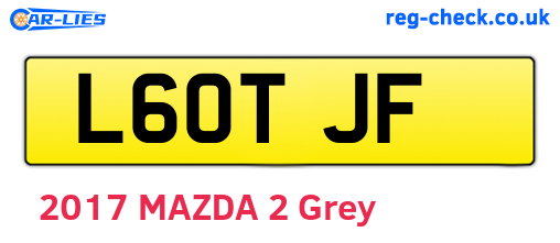 L60TJF are the vehicle registration plates.