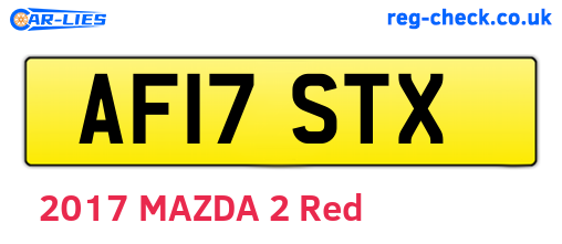 AF17STX are the vehicle registration plates.