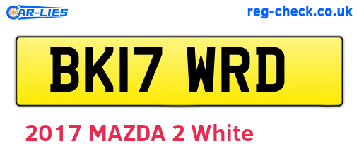 BK17WRD are the vehicle registration plates.