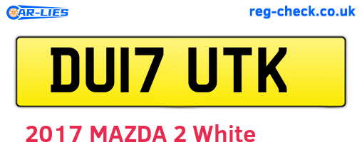 DU17UTK are the vehicle registration plates.