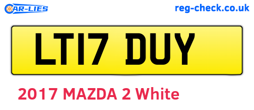LT17DUY are the vehicle registration plates.