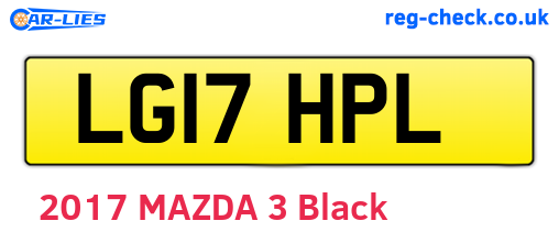 LG17HPL are the vehicle registration plates.