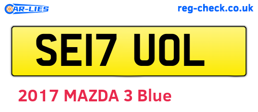 SE17UOL are the vehicle registration plates.