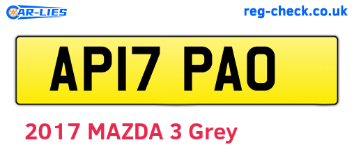AP17PAO are the vehicle registration plates.