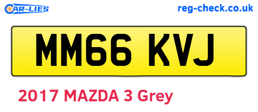 MM66KVJ are the vehicle registration plates.