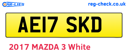 AE17SKD are the vehicle registration plates.