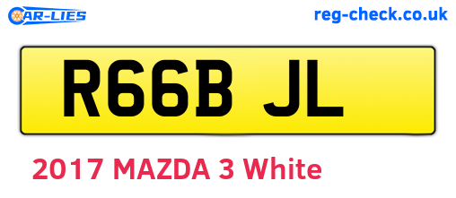 R66BJL are the vehicle registration plates.