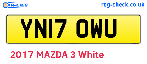 YN17OWU are the vehicle registration plates.