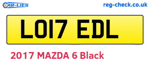 LO17EDL are the vehicle registration plates.