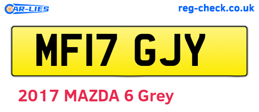 MF17GJY are the vehicle registration plates.