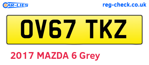 OV67TKZ are the vehicle registration plates.
