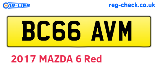 BC66AVM are the vehicle registration plates.