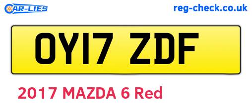 OY17ZDF are the vehicle registration plates.