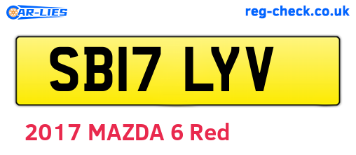 SB17LYV are the vehicle registration plates.