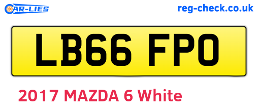 LB66FPO are the vehicle registration plates.