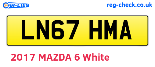 LN67HMA are the vehicle registration plates.