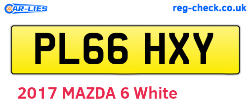 PL66HXY are the vehicle registration plates.