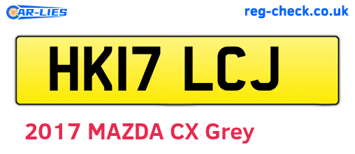 HK17LCJ are the vehicle registration plates.
