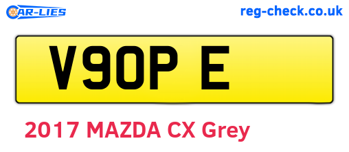 V9OPE are the vehicle registration plates.