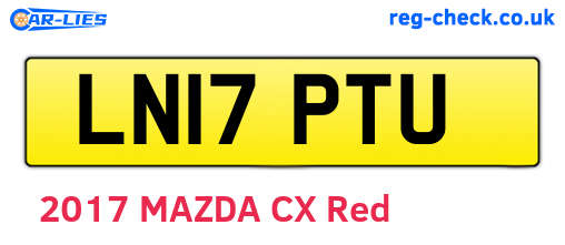 LN17PTU are the vehicle registration plates.