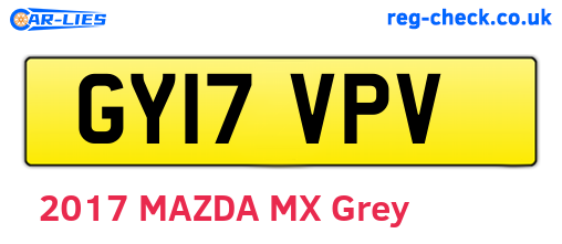 GY17VPV are the vehicle registration plates.