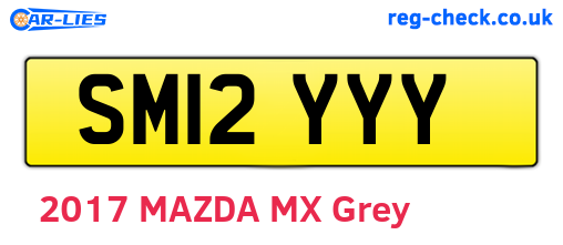 SM12YYY are the vehicle registration plates.
