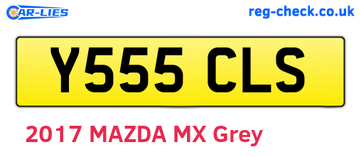 Y555CLS are the vehicle registration plates.