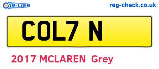 COL7N are the vehicle registration plates.