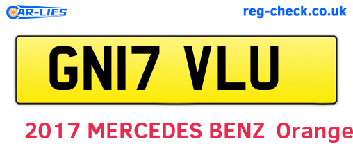 GN17VLU are the vehicle registration plates.