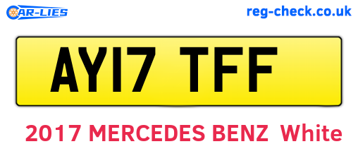 AY17TFF are the vehicle registration plates.