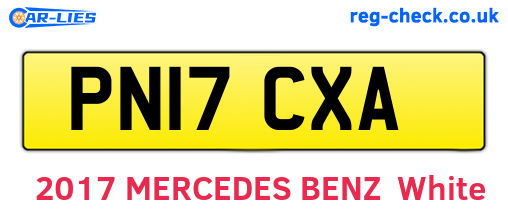 PN17CXA are the vehicle registration plates.