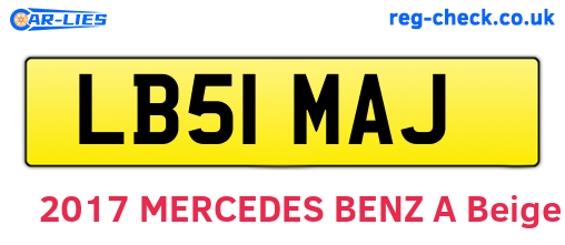 LB51MAJ are the vehicle registration plates.