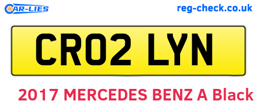 CR02LYN are the vehicle registration plates.