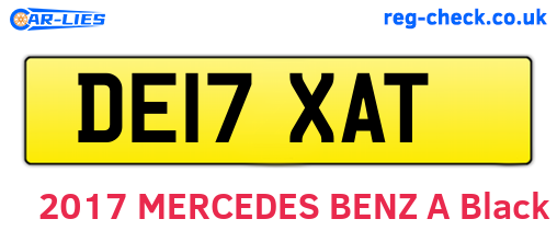 DE17XAT are the vehicle registration plates.