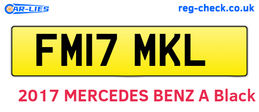 FM17MKL are the vehicle registration plates.