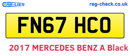 FN67HCO are the vehicle registration plates.