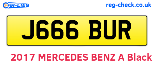 J666BUR are the vehicle registration plates.