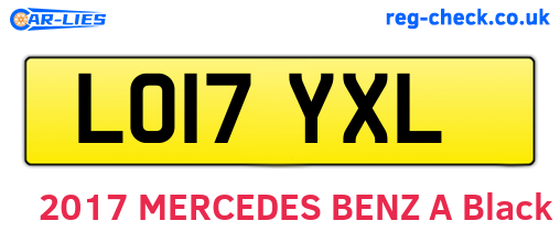 LO17YXL are the vehicle registration plates.