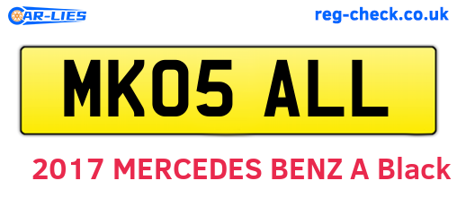 MK05ALL are the vehicle registration plates.