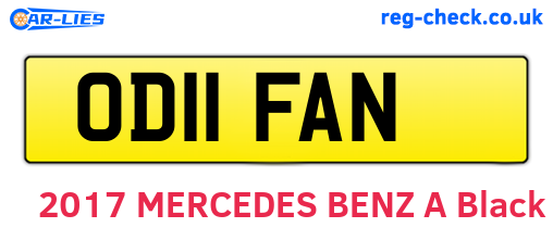 OD11FAN are the vehicle registration plates.