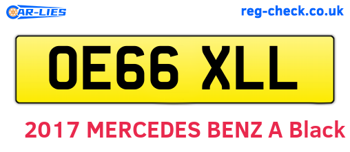 OE66XLL are the vehicle registration plates.