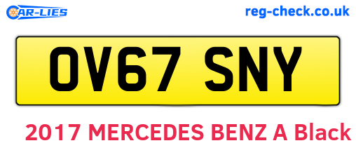 OV67SNY are the vehicle registration plates.