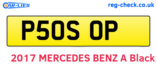 P50SOP are the vehicle registration plates.