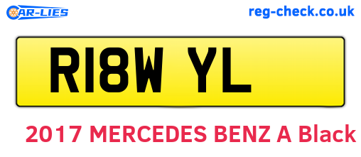 R18WYL are the vehicle registration plates.