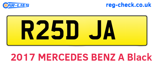 R25DJA are the vehicle registration plates.